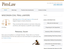 Tablet Screenshot of pittslaw.com